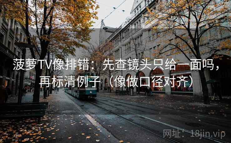 菠萝TV像排错：先查镜头只给一面吗，再标清例子（像做口径对齐）